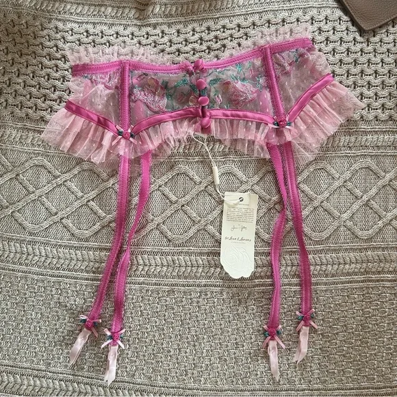 FOR LOVE AND LEMONS NWT Viviane Rose Garter Belt - Size XS